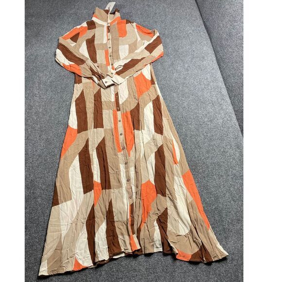 LC Waikiki Women's Dress Long Sleeve Collared Classic Size 38